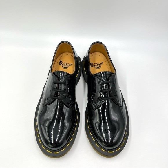Dr Martens Womens Size 5 Black Patent‎ Lamper 1461 3-Eye Leather Oxfords Shoes - Picture 4 of 15